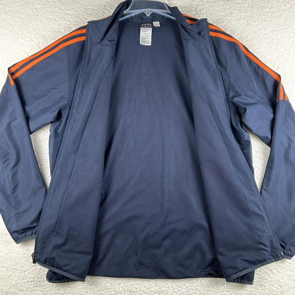 Vintage Adidas Jacket Mens XL 3 Stripes Full Zip Windbreaker Athletic 90s Y2K